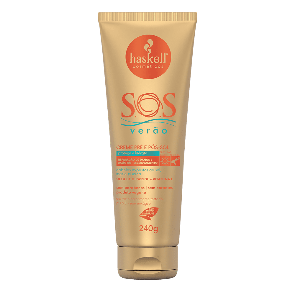 CREME PRÉ E PÓS-SOL SOS 240G HASKELL